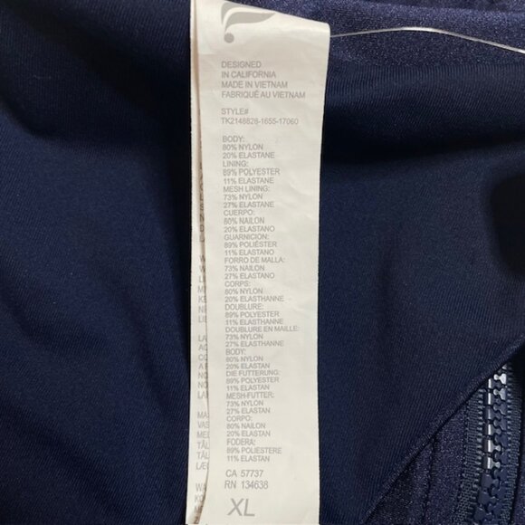 FABLETICS Leilani Zip-Front Built-In Bra Tank - Size XL - Picture 5 of 8